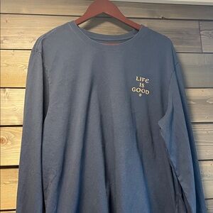 Life Is Good Celtic Tree of Life Navy Long Sleeve Tee
